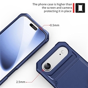 iPhone Air TPU-deksel med kortholder - Blå