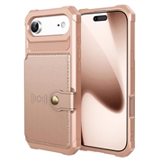 iPhone Air TPU-deksel med kortholder - Rosa