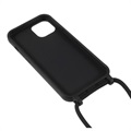 iPhone 13 TPU-deksel med løpesnor - svart