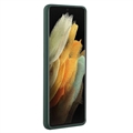 Samsung Galaxy S23 Ultra 5G TPU-deksel med Kortholder - Mørkegrønn