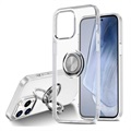 iPhone 14 Pro TPU-deksel med Ringholder - Gjennomsiktig