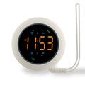 TS-BC800-LED vibrerende vekkerklokke - 3 vibrasjonsnivåer og LED-display - hvit