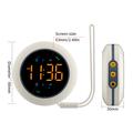 TS-BC800-LED vibrerende vekkerklokke - 3 vibrasjonsnivåer og LED-display - hvit