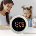 TS-BC800-LED vibrerende vekkerklokke - 3 vibrasjonsnivåer og LED-display - hvit