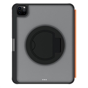 iPad 2022/2025/Air 11 2024/2025 TU3607 Bakgrunnsbelyst magnetisk tastaturetui med 360-graders roterende stativ