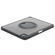 iPad Air 13 2024/2025/iPad Pro 12.9 2018/2020/2021/2022 TU3609 Bakgrunnsbelyst magnetisk tastaturveske med 360-graders roterende stativ - svart