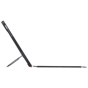 iPad Air 13 2024/2025/iPad Pro 12.9 2018/2020/2021/2022 TU3609 Bakgrunnsbelyst magnetisk tastaturveske med 360-graders roterende stativ - svart