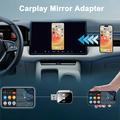 TYS-4222M 3-i-1 trådløs CarPlay/Android Auto-adapter med AirPlay-skjermspeiling – svart