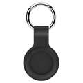 Tactical Beam Apple AirTag 1/2 Silikonveske med Nøkkelring - Svart