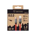 Tactical Fat Man 2.0 USB-A / USB-C-kabel - 60W, 1m - rød