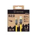Tactical Fat Man 2.0 USB-A / USB-C-kabel - 60W, 1m - gul