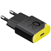Tactical Minimi 20W GaN USB-C hurtiglader - svart / gul