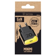 Tactical Minimi 20W GaN USB-C hurtiglader - svart / gul