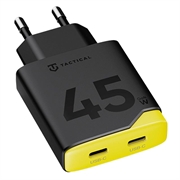 Tactical Minimi 45W CC GaN hurtiglader - 2x USB-C - svart / gul