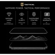 iPhone 17 Pro Max/18 Pro Max Tactical Sapphire Bullet Beskyttelsesglass - svart kant