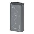 Tactical Squad Company 10000mAh powerbank med hurtiglading - grå