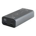 Tactical Squad Company 10000mAh powerbank med hurtiglading - grå