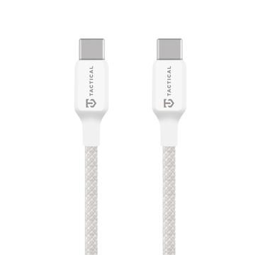 Tactical USB-C-kabel med stingtråd - 2m, 60W - hvit