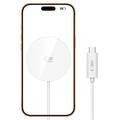 Tech-Protect A50 hurtiglader med MagSafe og Qi2.2, 25W - hvit