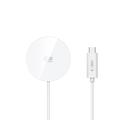 Tech-Protect A50 hurtiglader med MagSafe og Qi2.2, 25W - hvit