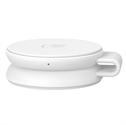 Tech-Protect A55 2-i-1 magnetisk/MagSafe trådløs lader 25W, Qi 2.2 - hvit
