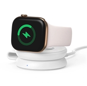 Tech-Protect A55 2-i-1 magnetisk/MagSafe trådløs lader 25W, Qi 2.2 - hvit