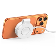 Tech-Protect A55 2-i-1 magnetisk/MagSafe trådløs lader 25W, Qi 2.2 - hvit
