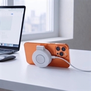 Tech-Protect A55 2-i-1 magnetisk/MagSafe trådløs lader 25W, Qi 2.2 - hvit