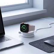 Tech-Protect A55 2-i-1 magnetisk/MagSafe trådløs lader 25W, Qi 2.2 - hvit