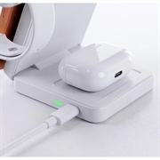 Tech-Protect A56 3-i-1 magnetisk/Magsafe trådløs lader 25W, QI2.2 – hvit