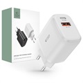 Tech-Protect C20W 2-Port Vegglader - PD20W, QC3.0 - Hvit