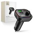 Tech-Protect CC07 3-ports 54W billader og Bluetooth-FM-sender - svart