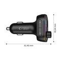 Tech-Protect CC07 3-ports 54W billader og Bluetooth-FM-sender - svart