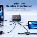 Tech-Protect DC240W-GaN 6-ports skrivebordslader - 4xUSB-C, 2xUSB-A - svart