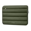Tech-Protect Fluffy plysj laptop-etui 13"-14" - Army Grøn