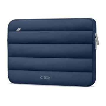 Tech-Protect Fluffy plysj laptop-etui 13"-14" - marineblå