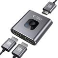 Tech-Protect HB07 HDMI Splitter 2x1 - 4K/60Hz - plass grå