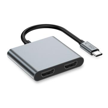 Tech-Protect HB08 4-i-1 USB-C-multiport-hub - 2x HDMI, 2x USB-A, USB-C (Åpen Emballasje - Tilfredsstillende)
