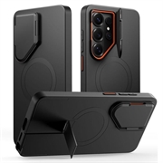 Samsung Galaxy S26 Ultra Tech-Protect Kevlar Aura-deksel - MagSafe-kompatibel - Svart / Oransje