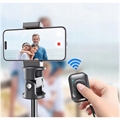 Tech-Protect L03S Utvidbar Bluetooth Selfiestang med Trebent Stativ - Svart