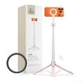 Tech-Protect L10S MagSafe Selfie Stick-stativ med Bluetooth-fjernkontroll - Rosa / Grå