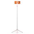 Tech-Protect L10S MagSafe Selfie Stick-stativ med Bluetooth-fjernkontroll - Rosa / Grå