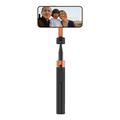 Tech-Protect L10S MagSafe Selfie Stick-stativ med Bluetooth-fjernkontroll - svart / oransje