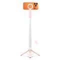 Tech-Protect L11S 2-i-1 MagSafe-selfiestang med stativ og Bluetooth-fjernkontroll - Rosa