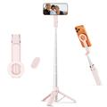 Tech-Protect L11S 2-i-1 MagSafe-selfiestang med stativ og Bluetooth-fjernkontroll - Rosa