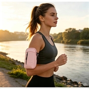Tech-Protect M6 Universelt Sportsarmbånd 6.9" - lett, vannavstøtende og vanntett treningsledsager - Rosa