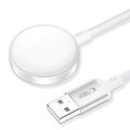 Tech-Protect MC02 UltraBoost magnetisk lader for Apple Watch med USB-A-kabel - 1m - Hvit