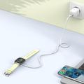 Tech-Protect MC02 UltraBoost magnetisk lader for Apple Watch med USB-A-kabel - 1m - Hvit