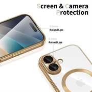 iPhone 17 Tech-Protect MagFlex-deksel - MagSafe-kompatibelt - Klar / Gull