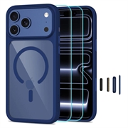 iPhone 17 Pro/18 Pro Tech-Protect MagOne MagSafe CC-deksel med 2 stk. Glass+ Beskyttelsesglass - dypblå / Klar
